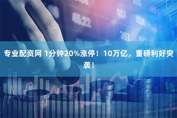 专业配资网 1分钟20%涨停！10万亿，重磅利好突袭！