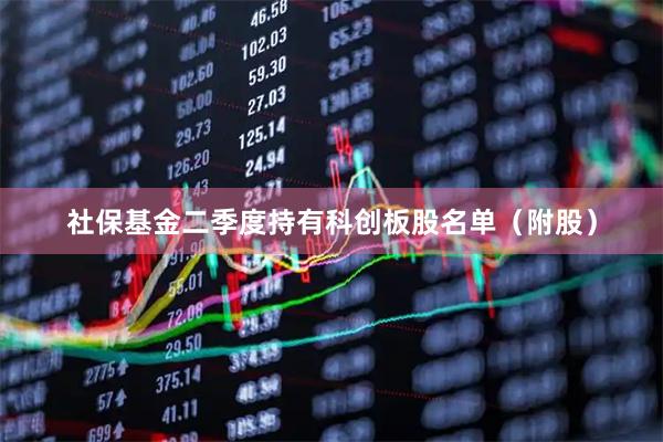 社保基金二季度持有科创板股名单（附股）